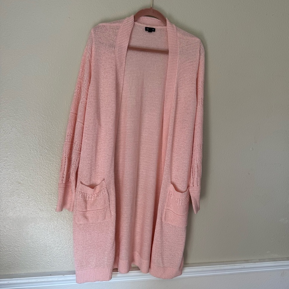 Torrid Soft Pink Open Front Cardigan